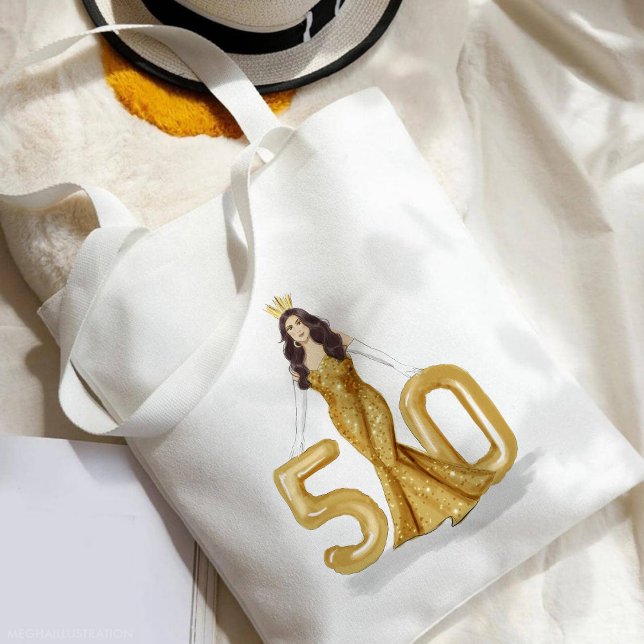 Bolsa Tote feliz 50 anos (Criador carregado)