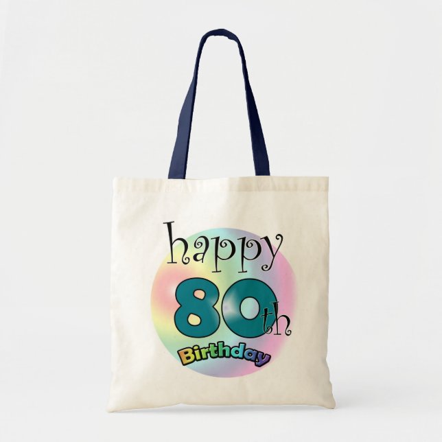 Bolsa Tote Feliz 80 Birthday (Frente)