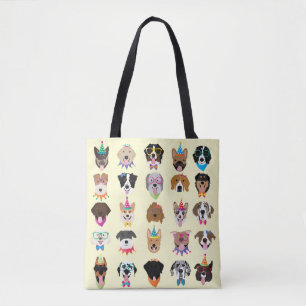 Bolsa Tote Feliz Aniversário Cachorro Enfrenta Animais Pawty