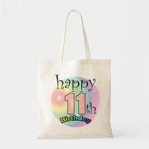 Bolsa Tote Feliz aniversário de 11 (roze)