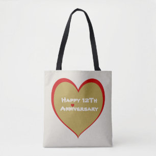Bolsa Tote Feliz aniversário de 12