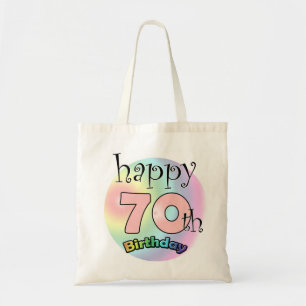 Bolsa Tote Feliz aniversário de 70 (roze)