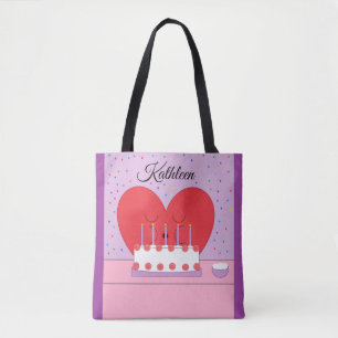 Bolsa Tote Feliz Aniversário, do Meu Coração para o Seu: