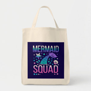 Bolsa Tote Feliz Aniversário Esquadrão de Sereias Design de F