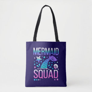 Bolsa Tote Feliz Aniversário Esquadrão de Sereias Design de F