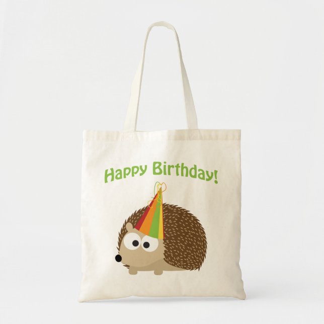 Bolsa Tote Feliz aniversário! Hedgehog (Frente)