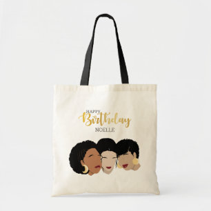Bolsa Tote Feliz aniversário! Mulheres Negras, Amigos Irmãs