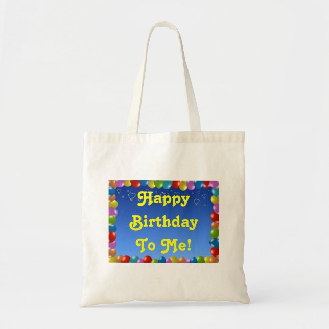 Bolsa Tote Feliz Aniversário Para Mim (Frente)