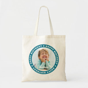 Bolsa Tote Feliz Aniversário - Simples Foto Personalizada Mo