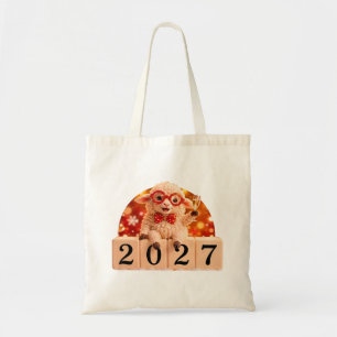 Bolsa Tote Feliz Ano Novo 2027 Ano do Bode/Carnero