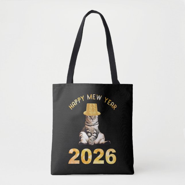 Bolsa Tote Feliz Ano Novo Mew 2026 (Frente)