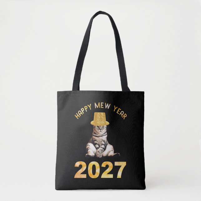 Bolsa Tote Feliz Ano Novo Mew 2027 (Frente)