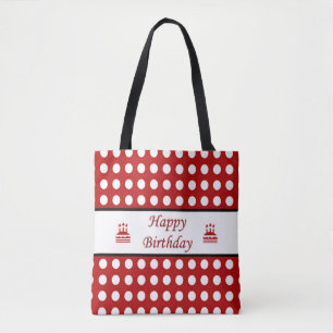 Bolsa Tote Feliz Bolinhas de aniversário
