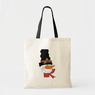 Bolsa Tote Feliz Camiseta e presentes de boneco de neve