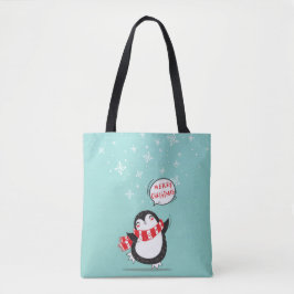 Bolsa Tote Feliz Cartoon Penguin