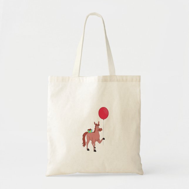 Bolsa Tote Feliz Cavalo de Aniversário (Frente)