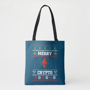 Bolsa Tote Feliz Crypto Eethum Ugly Christmas Sweater