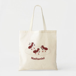 Bolsa Tote Feliz desenho das formigas vermelhas