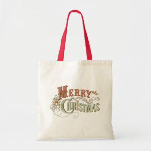 Bolsa Tote Feliz Design de texto de Natal