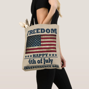 Bolsa Tote Feliz dia 4 de julho da independência