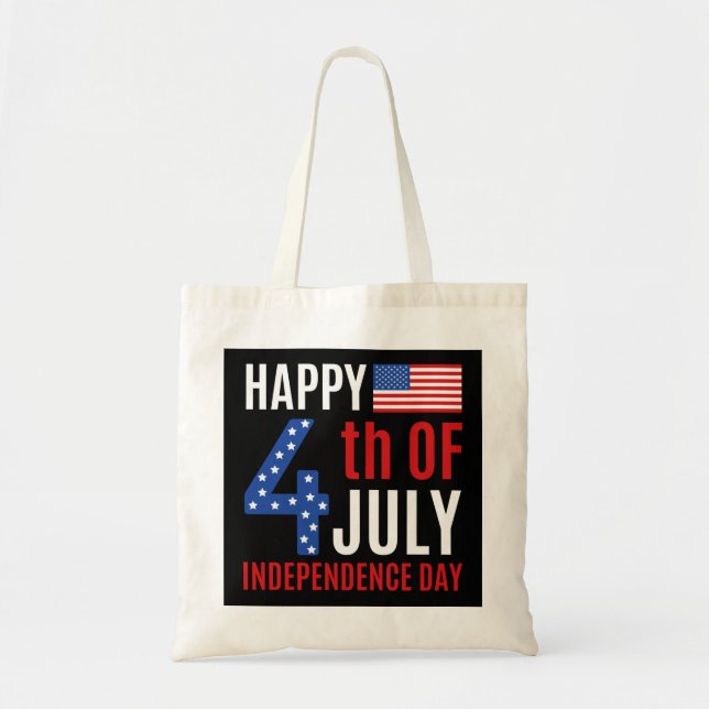 Bolsa Tote Feliz Dia 4 De Julho Da Independência (Frente)