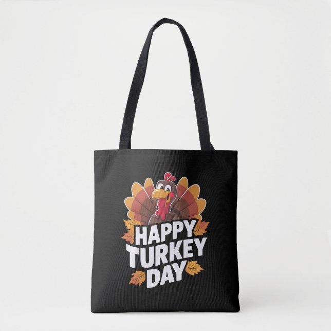 Bolsa Tote Feliz Dia da Turquia Dia de Ação de Graças present (Frente)