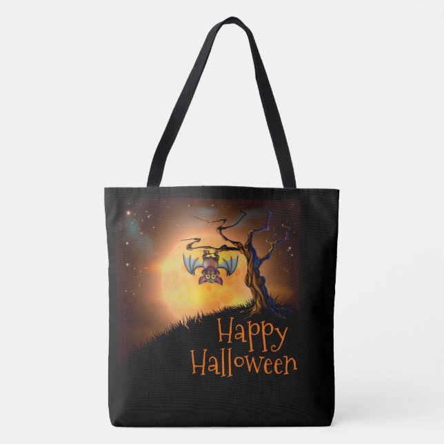 Bolsa Tote Feliz Dia das Bruxas (Frente)