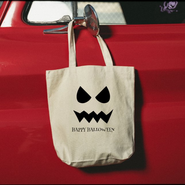 Bolsa Tote Feliz Dia das Bruxas Assustador Ghost Rosto Hallow (Happy Halloween Scary Ghost Face Halloween Tote Bag
)