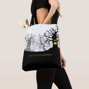 Bolsa Tote Feliz Dia das Bruxas com Árvores Spooky