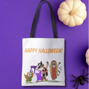 Bolsa Tote Feliz Dia das Bruxas dos Animais Florestais
