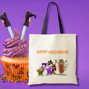 Bolsa Tote Feliz Dia das Bruxas dos Animais Florestais