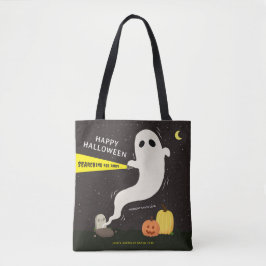 Bolsa Tote FELIZ DIA DAS BRUXAS Fantasma Personalizado