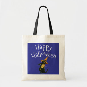 Bolsa Tote Feliz Dia das Bruxas, Gato Negro