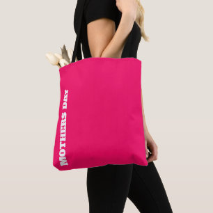 Bolsa Tote Feliz Dia das Mães elegante Escrito Branco Persona