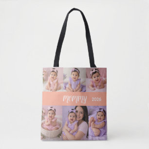Bolsa Tote Feliz Dia das Mães Personalizado 6 Fotos, Nome e A