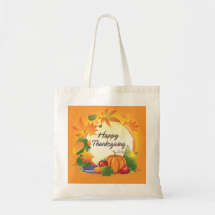 Bolsa Tote Feliz Dia de Ação de Graças 5 Sacos