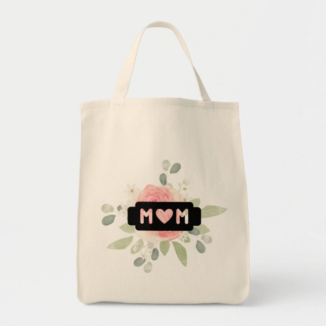 Bolsa Tote Feliz dia de as mães Mãe L Florim (Frente)