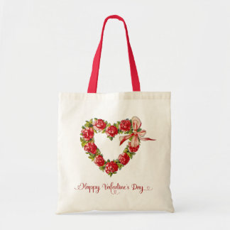 Bolsa Tote Feliz dia de os namorados Floral de Ferida Vintage