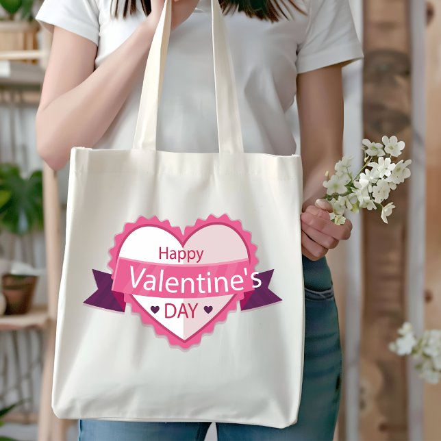 Bolsa Tote Feliz dia de os namorados Tote Bag: Mostre amor pa (Criador carregado)