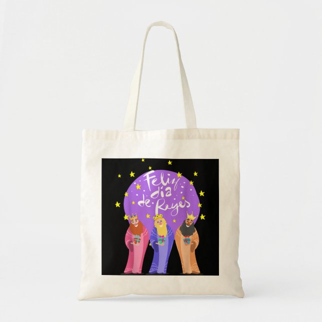 Bolsa Tote Feliz Dia De Reyes Christmas  Happy Three Kings Da (Frente)