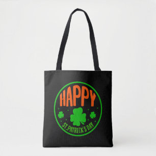 Bolsa Tote Feliz Dia de São Patrício Círculo Design