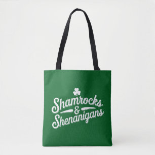 Bolsa Tote Feliz Dia de São Patrício Lucky Shamrock&Shenaniga
