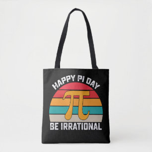 Bolsa Tote Feliz Dia do Pi Seja Irracional Matemática Diverti