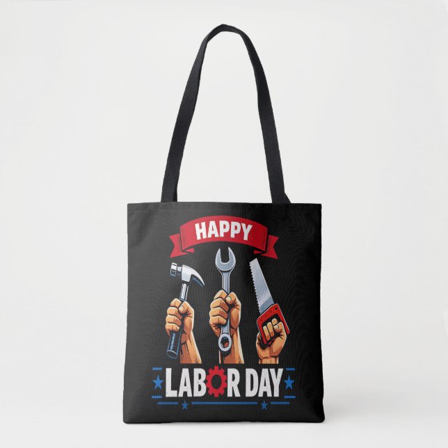 Bolsa Tote Feliz Dia do Trabalho (Frente)