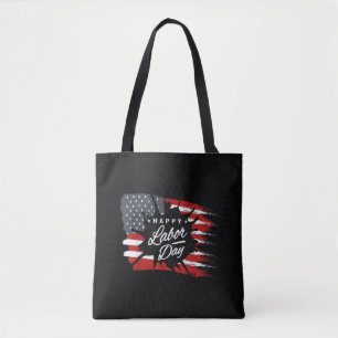 Bolsa Tote Feliz Dia do Trabalho Presente Bandeira Americana