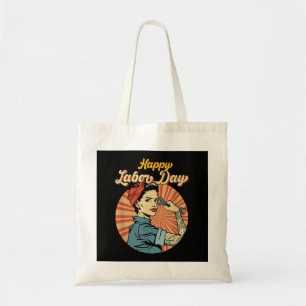 Bolsa Tote Feliz Dia do Trabalho Rapariga Forte Empregada