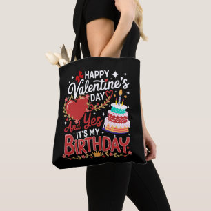 Bolsa Tote Feliz Dia dos Namorados, E Sim É Meu Aniversário