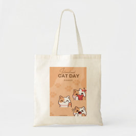 Bolsa Tote feliz dia internacional do gato, 8 de agosto