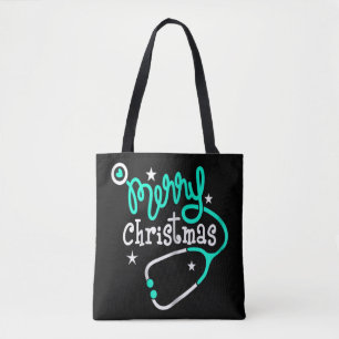 Bolsa Tote Feliz Doutor Tee Funny Red Xadrez Leopard Chri