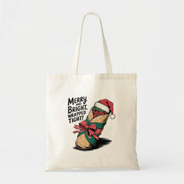 Bolsa Tote Feliz e Brilho: Um Burrito de Natal Festivo